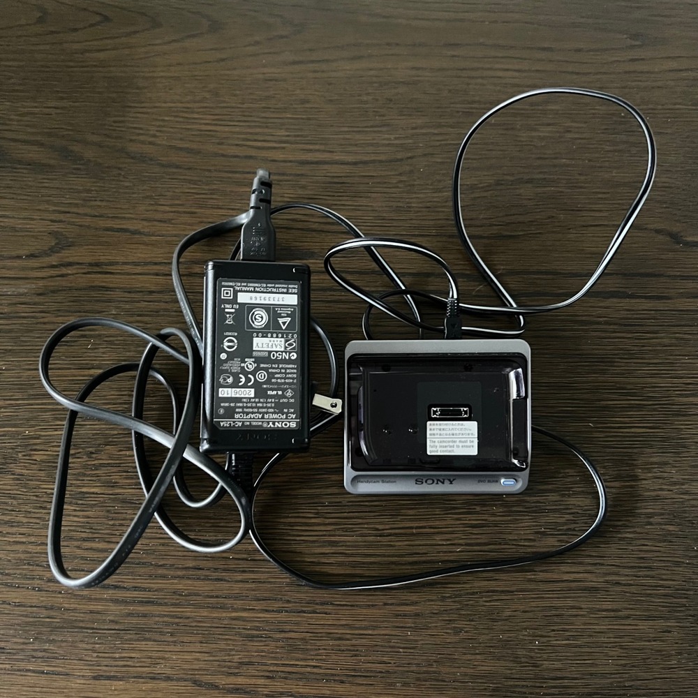 Sony Handycam Station DCRA-C162 Docking Cradle and AC-L25A Power Adapter Set